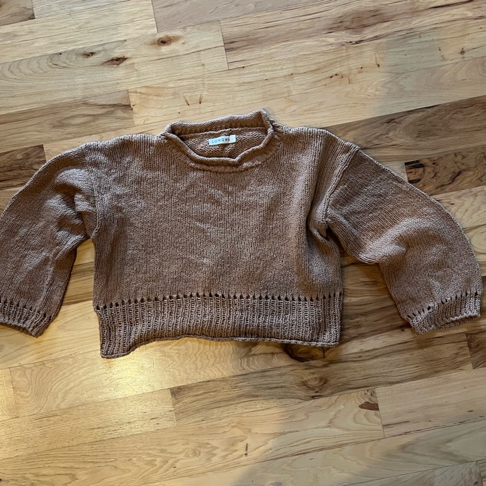 Longway California hand Knit Cropped Sweater